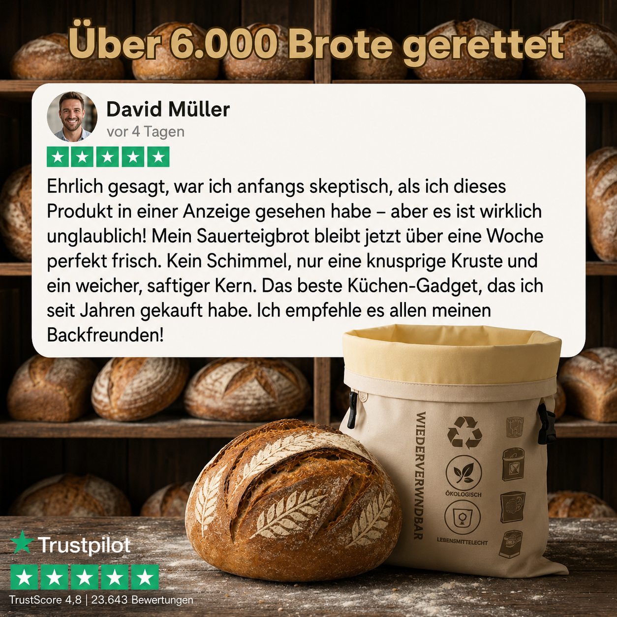 CAVELY Premium Brotbeutel