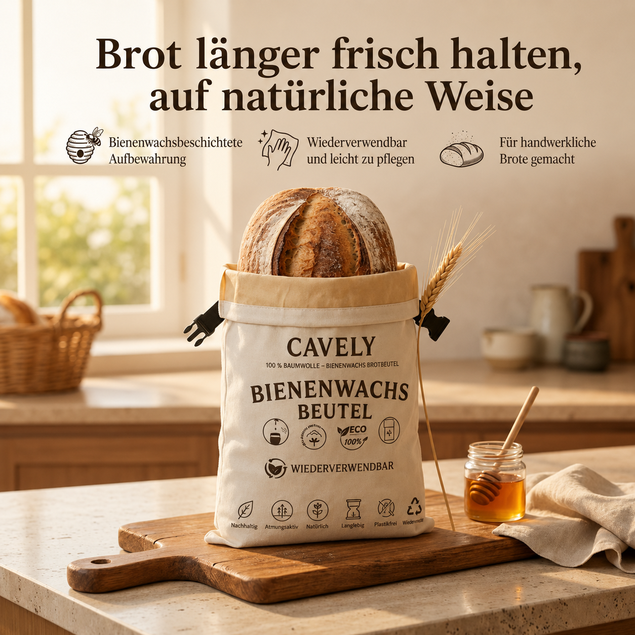 CAVELY Premium Brotbeutel