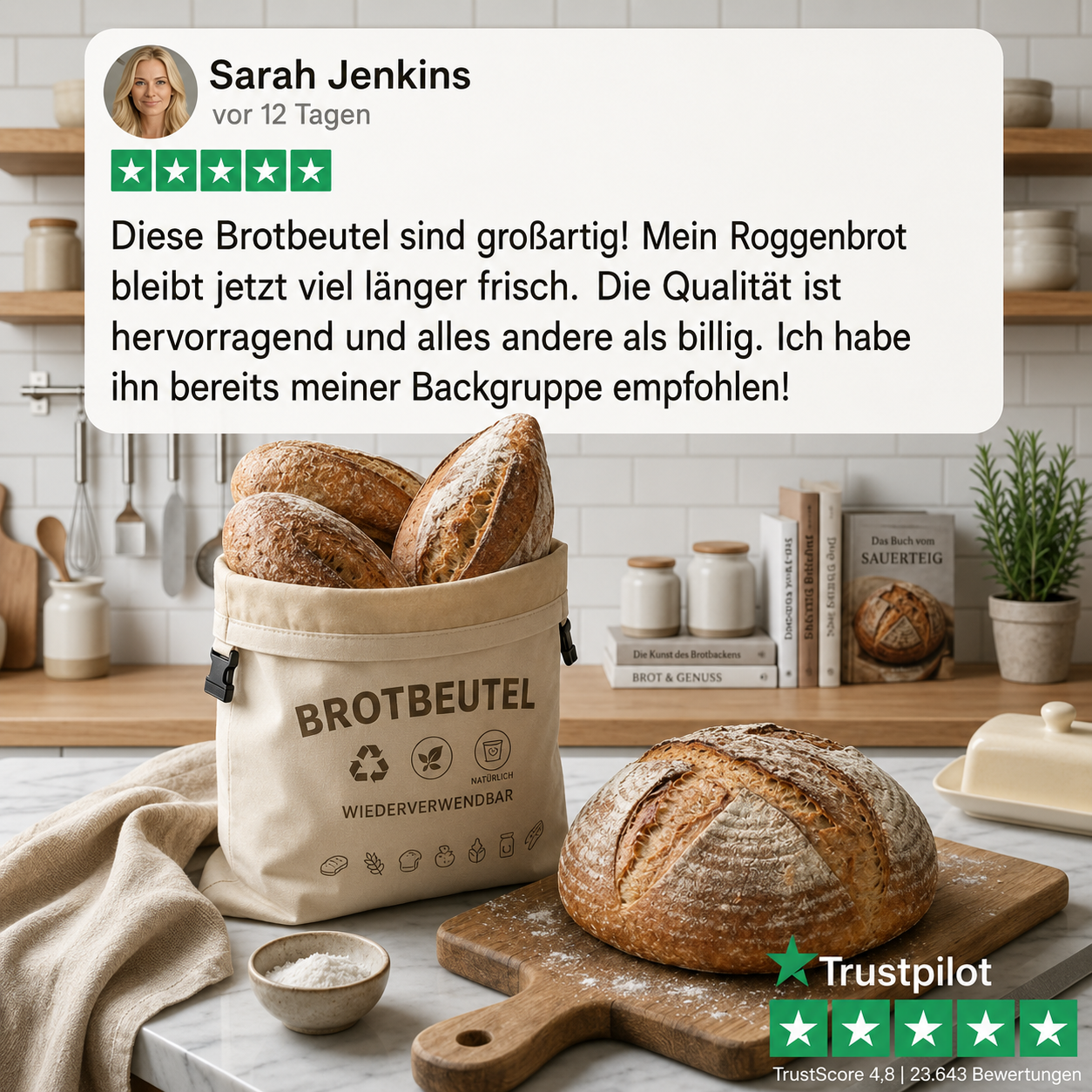 CAVELY Premium Brotbeutel